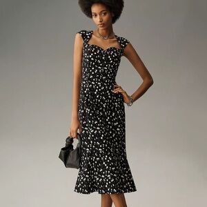 NWT Anthropologie Maeve The Cecily Fit & Flare Sweetheart Dress LP Large Petite